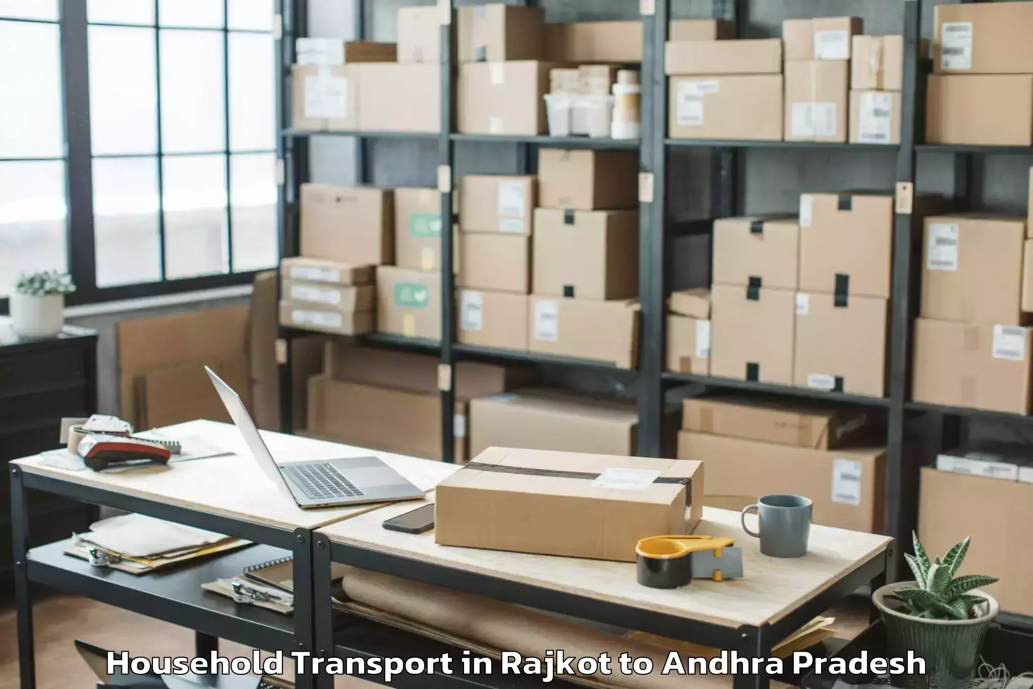 Top Rajkot to Thullur Household Transport Available